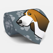 Cartoon Basset Hound Stropdas (Opgerold)