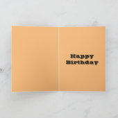 Cartoon Bat Halloween Birthday Card Kaart (Binnen)