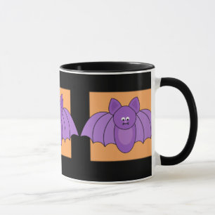 Cartoon Bats Halloween Mok