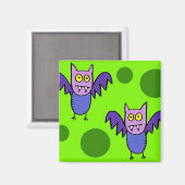 "Cartoon Bats" Koelkastmagneet Magneet (Voorkant / Achterkant)