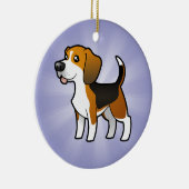 Cartoon Beagle Keramisch Ornament (Rechts)