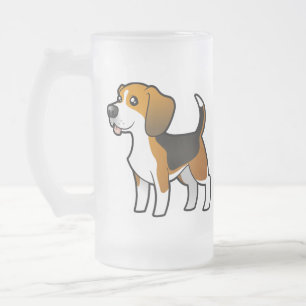 Cartoon Beagle Matglas Bierpul