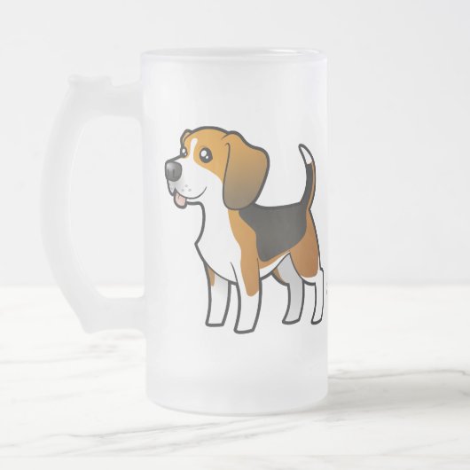 Cartoon Beagle Matglas Bierpul (Links)