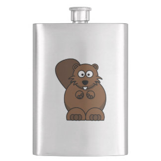 Cartoon Beaver Flacon