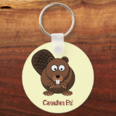 Cartoon Beaver Sleutelhanger (Voorkant)