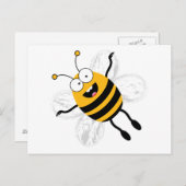 Cartoon Bee Briefkaart (Voorkant / Achterkant)