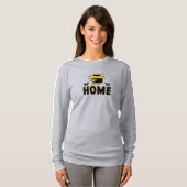Cartoon Bee en Honey Jar "HOME" T-shirt (Voorkant volledig)