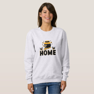Cartoon Bee en Honey Jar "HOME" T-shirt