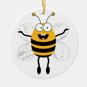 Cartoon Bee Keramisch Ornament