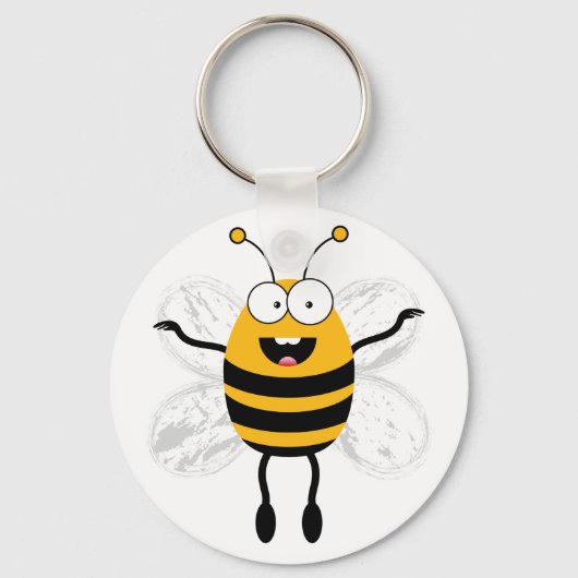 Cartoon Bee Sleutelhanger (Voorkant)