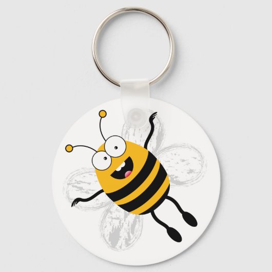 Cartoon Bee Sleutelhanger (Voorkant)
