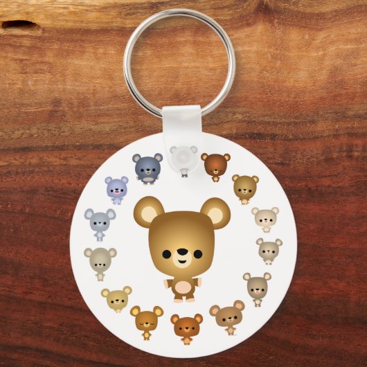 Cartoon Beer Babies Sleutelhanger (Voorkant)