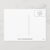 Cartoon Beer met Valentijn Hart Briefkaart (Achterkant)