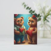 cartoon beer valentijns briefkaart (Staand voorkant)