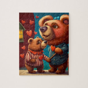 cartoon beer valentijns legpuzzel