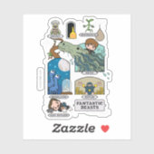 Cartoon beest habitat sticker (Vel)