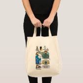 Cartoon beest habitat tote bag (Voorkant (product))