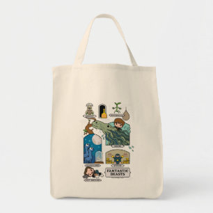 Cartoon beest habitat tote bag