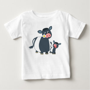 Cartoon Belted Galloway Koe & Kalf Baby T-shirt