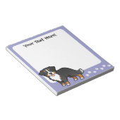 Cartoon Bernese Mountain Dog Notitieblok (Schuin)