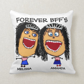 Cartoon Beste Vriend BFF's Kussen