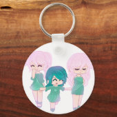 Cartoon Beste Vrienden Sleutelhanger (Achterkant)