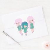 Cartoon Beste Vrienden Stickers (Envelop)