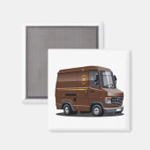 Cartoon bestelwagen magneet (Voorkant / Achterkant)
