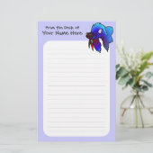 Cartoon Betta Fish / Siamese vechtvis Briefpapier (Staand voorkant)