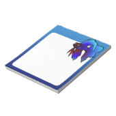 Cartoon Betta Fish / Siamese vechtvis Notitieblok (Gedraaid)