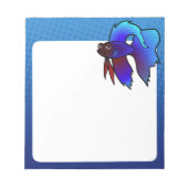 Cartoon Betta Fish / Siamese vechtvis Notitieblok (Voorkant)