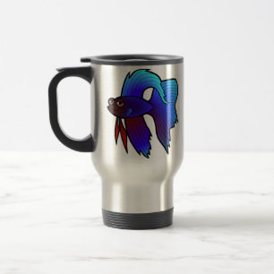 Cartoon Betta Fish / Siamese vechtvis Reisbeker