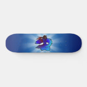 Cartoon Betta Fish / Siamese vechtvis Skateboard (Horizontaal)