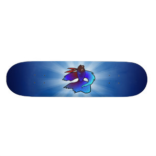 Cartoon Betta Fish / Siamese vechtvis Skateboard