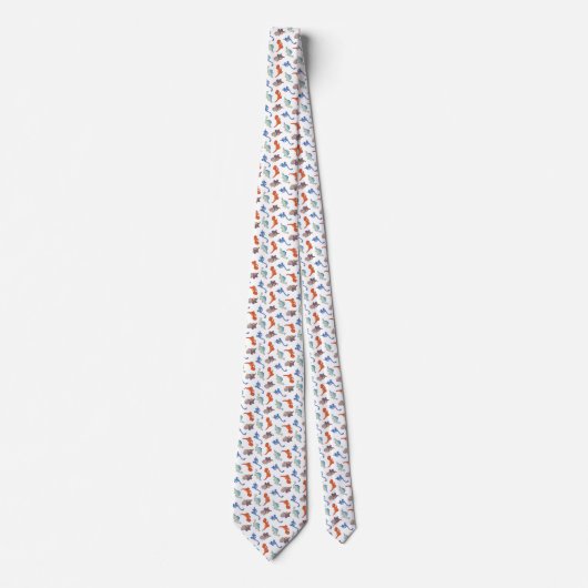 Cartoon biedt uw achtergrondkleur stropdas (Voorkant)