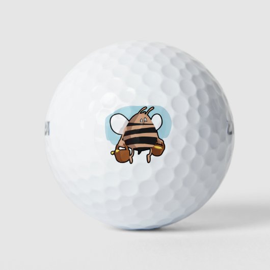 Cartoon bij bijen golfballen (Voorkant)