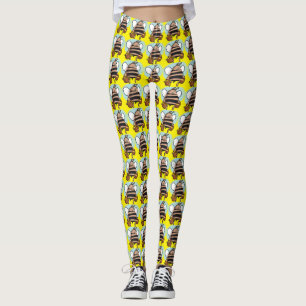 Cartoon bij bijen leggings