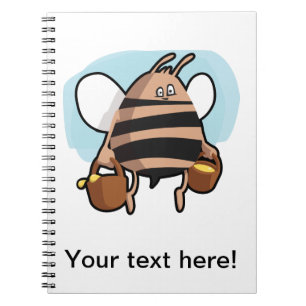 Cartoon bij bijen notitieboek
