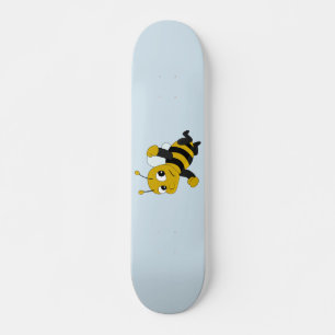 Cartoon bij bijen skateboard