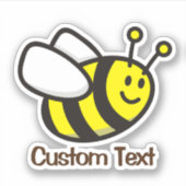 Cartoon bij bijen sticker (Voorkant)