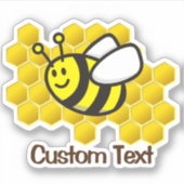 Cartoon bij bijen sticker (Voorkant)