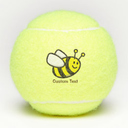 Cartoon bij bijen tennisballen