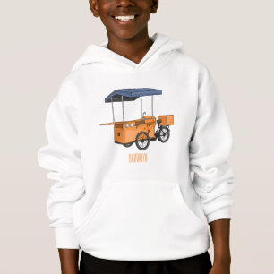 Cartoon bike food cart
