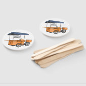 Cartoon bike food cart handwaaier (Niet-gemonteerd)