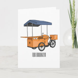 Cartoon bike food cart kaart