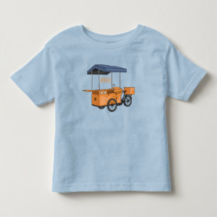 Cartoon bike food cart kinder shirts