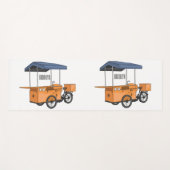 Cartoon bike food cart yogamat (Voorkant (horizontaal))