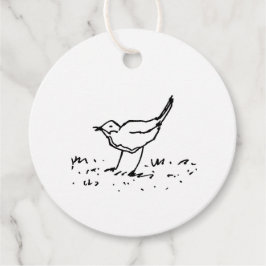 Cartoon Bird Pen Art Drawing Bedankjes Labels