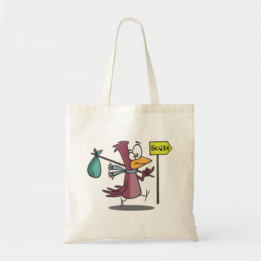 Cartoon Bird Traveling South Canvas tas (Voorkant)