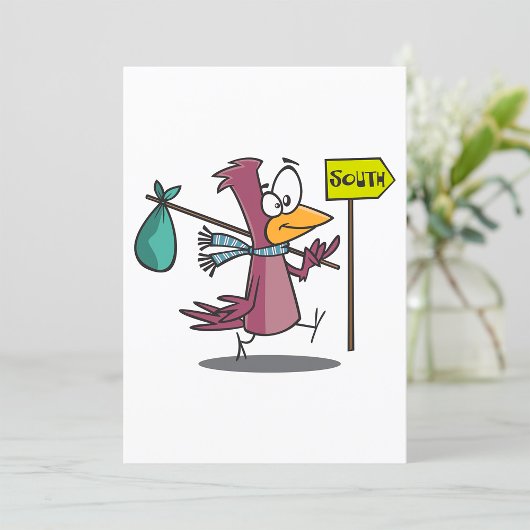 Cartoon Bird Voyager South Invitation